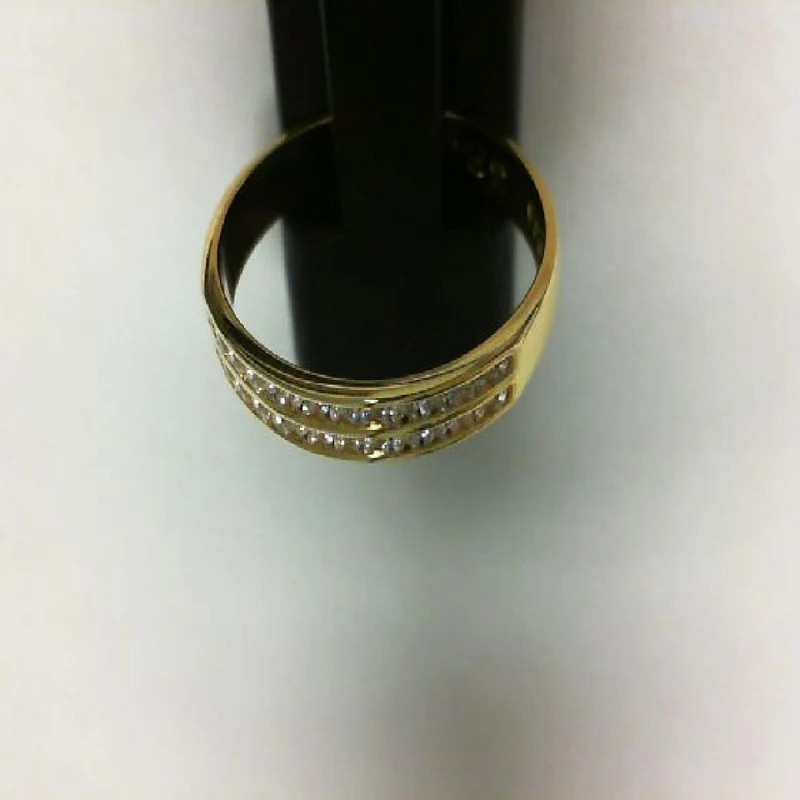 Alliance Demi-Tour Pierres Diamants Brillants 0,26 Ct 26 Pierres De 0,01 Ct Couleur H SI – Or Jaune 18 Carats