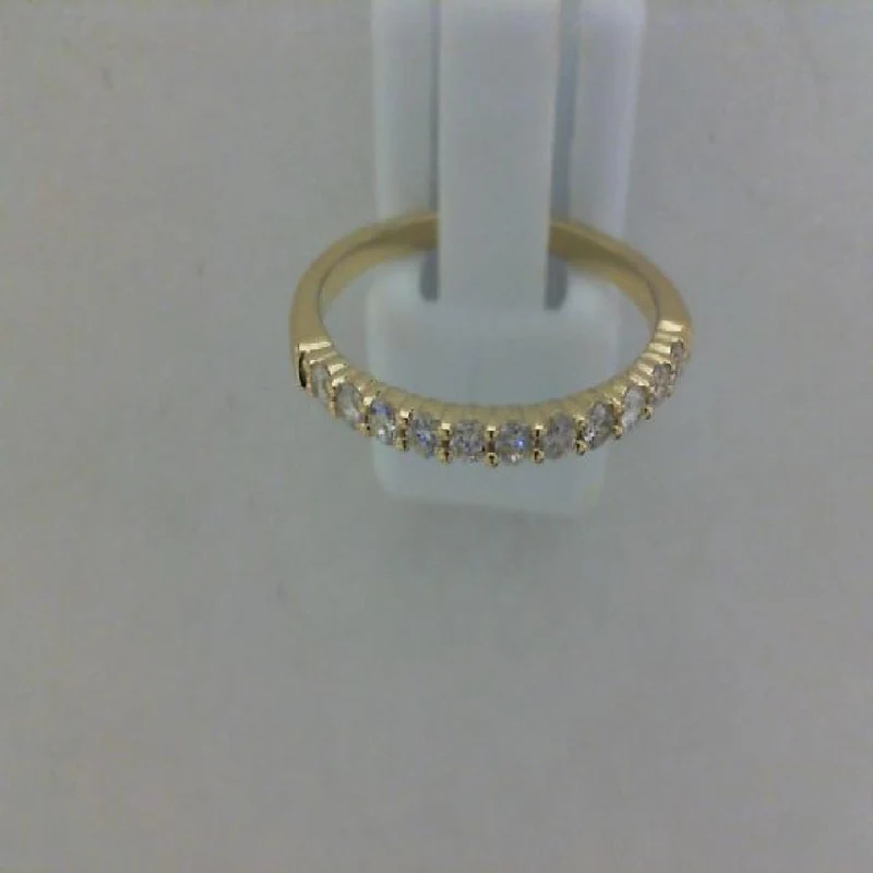 Alliances Demi-Tour Pierres – Or Jaune 750/1000 – Diamants Sertis Griffes À Taille Brillant
